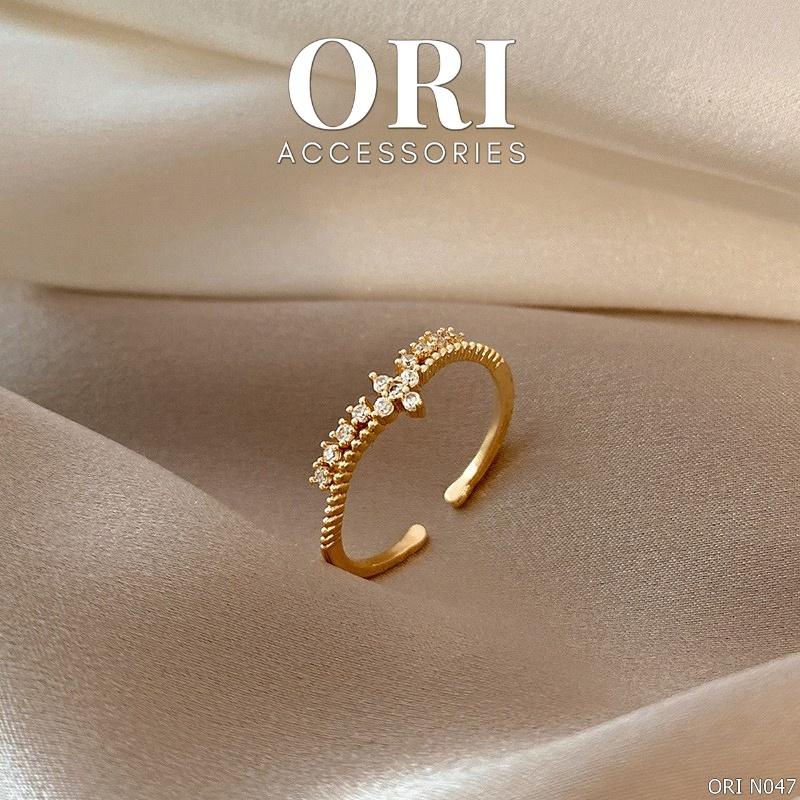 Nhẫn nữ Freesize cánh hoa Iris tinh tế thời trang ORI ACCESSORIES N047