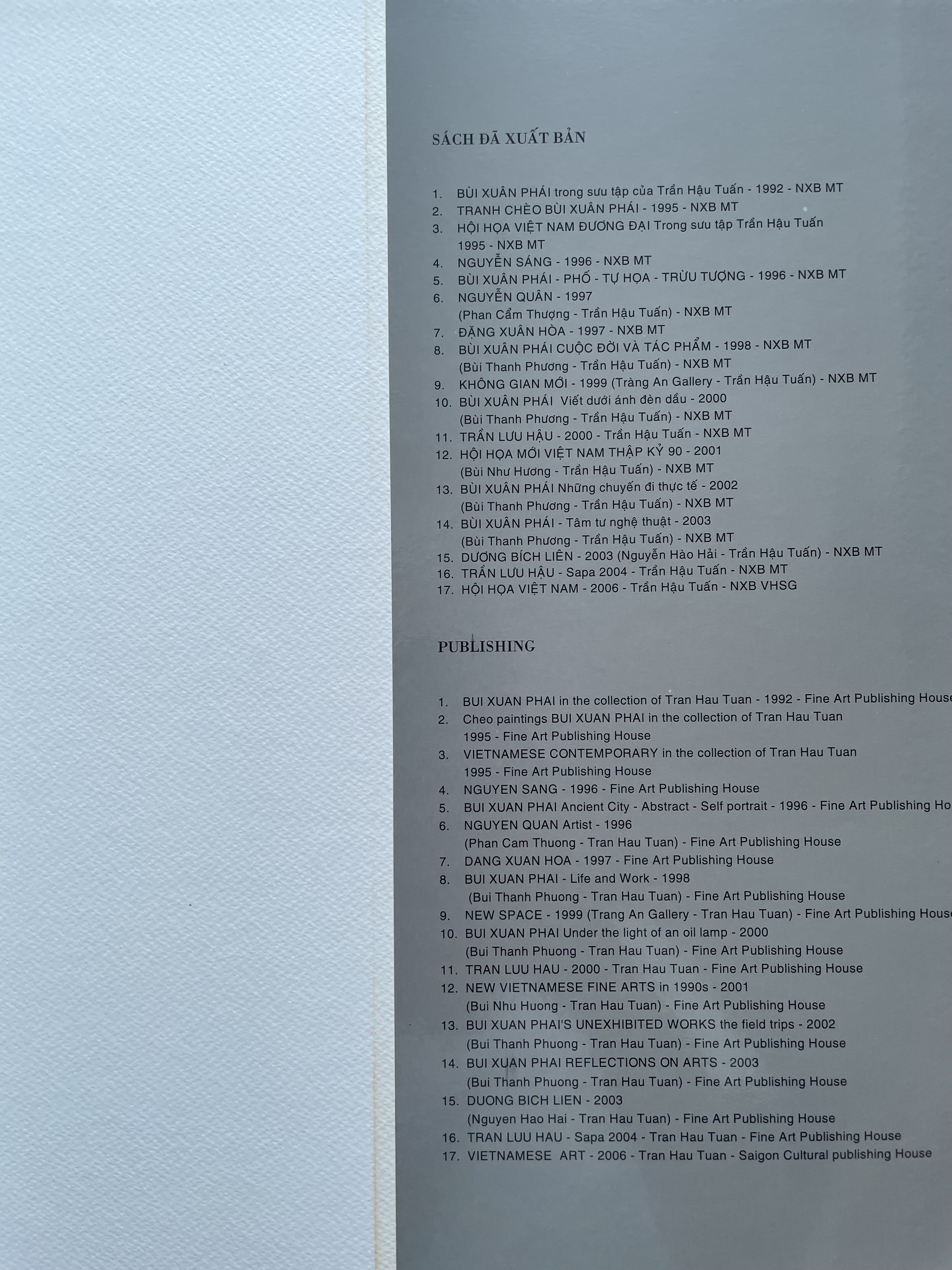 CÁC HOẠ SĨ VIỆT NAM ĐƯƠNG ĐẠI (BÌA CỨNG)