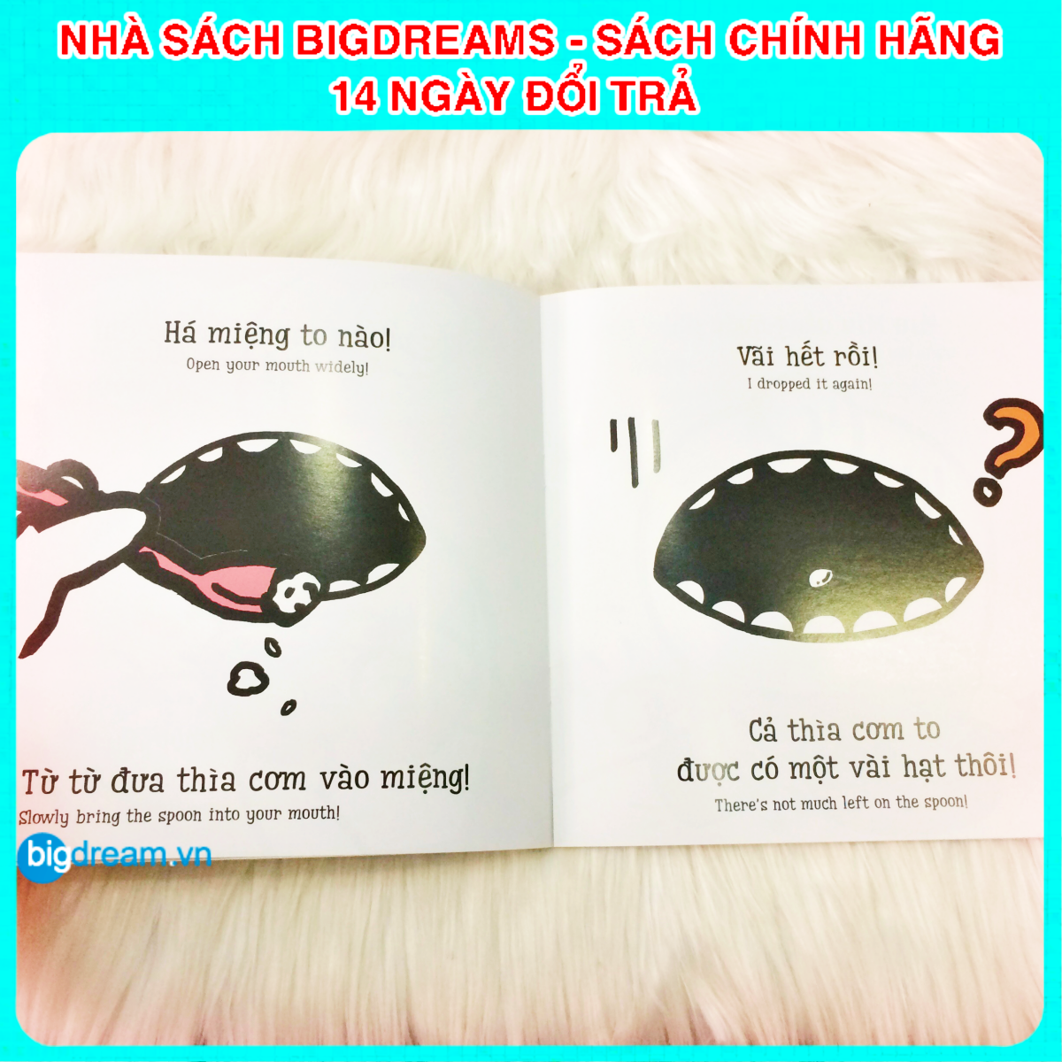 BẢN MỚI SONG NGỮ Miu Miu Tự Lập - Xúc Cơm Ăn Ehon Kĩ Năng Sống Cho Bé 1-6 Tuổi Miu miu hiểu chuyện Miu bé nhỏ
