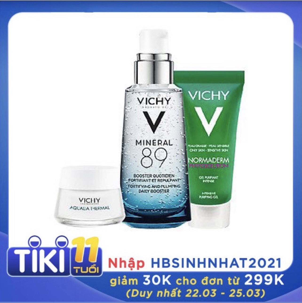 Bộ 3 Sản Phẩm Dưỡng Chất (Serum) Khoáng Núi Lửa Cô Đặc Vichy Mineral 89 Giúp Da Sáng Mịn Và Căng Mượt