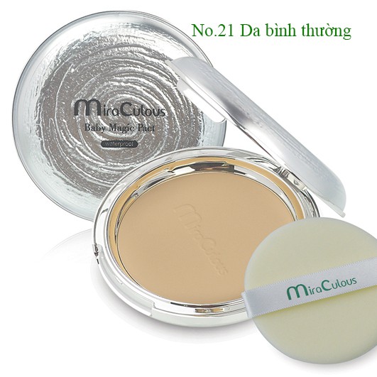 Phấn trang điểm siêu mỏng mịn Mira Culous Magic Pact Hàn Quốc 22g - Chọn Tone
