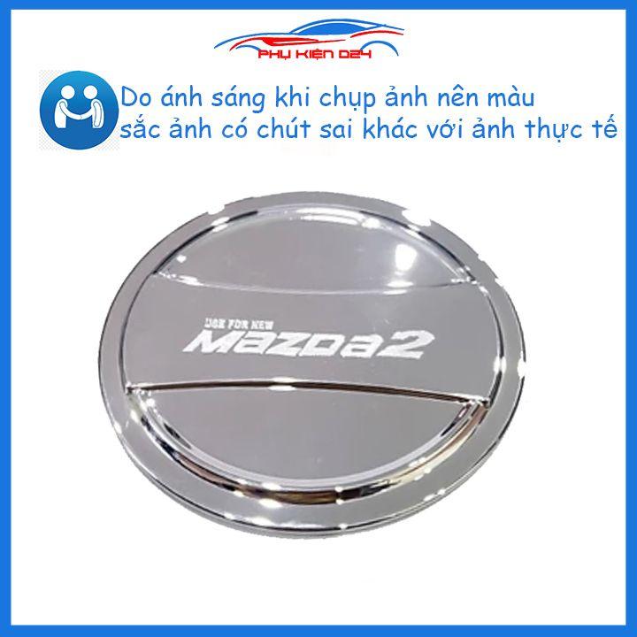 Ốp nắp bình xăng Mazda 2 2015-2016-2017-2018-2019 mạ crom chống trầy trang trí xe