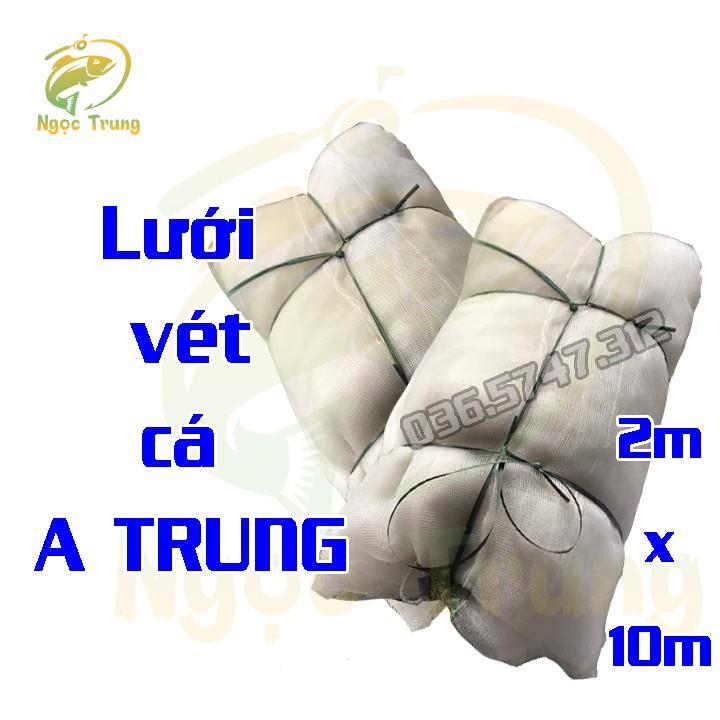 Lưới Vét Tôm, Tép,Cá bằng cước mắt 3li. Chiều cao 2m dài 10m túi 5m của xưởng sản xuất Lưới Kéo Cá