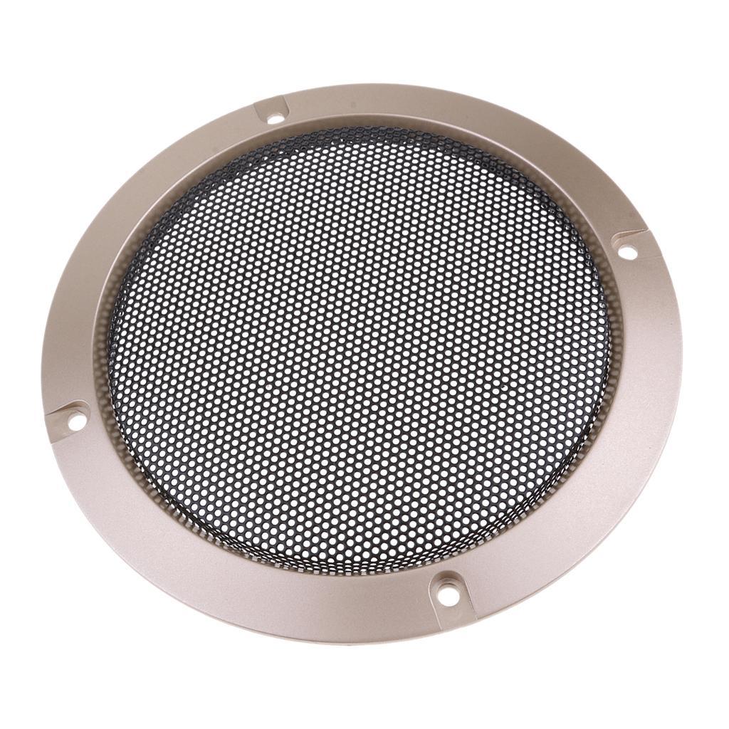 2X 5inch Speaker Grills Cover Case with Screws Gold