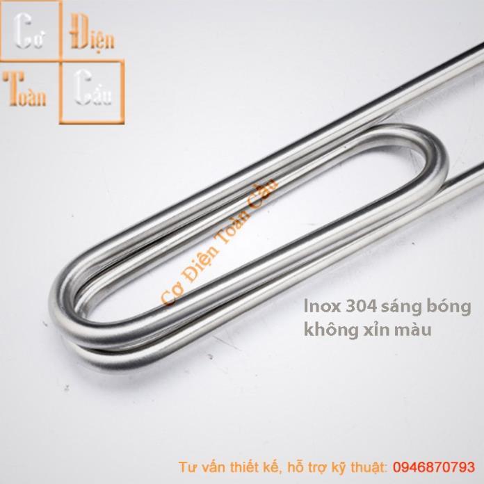 Thanh nhiệt chữ U kép, Thanh nhiệt tủ cơm,vòng nhiệt đun nước inox 304