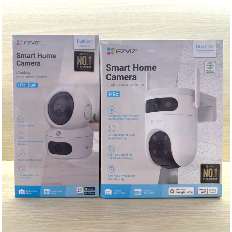 Camera WiFi EZVIZ  2 Mắt  Trong Nhà/ Ngoài Trời H7C/H9C  phát hiện con người, phát hiện hình dạng xe, phát hiện chuyển động - Hàng chính hãng
