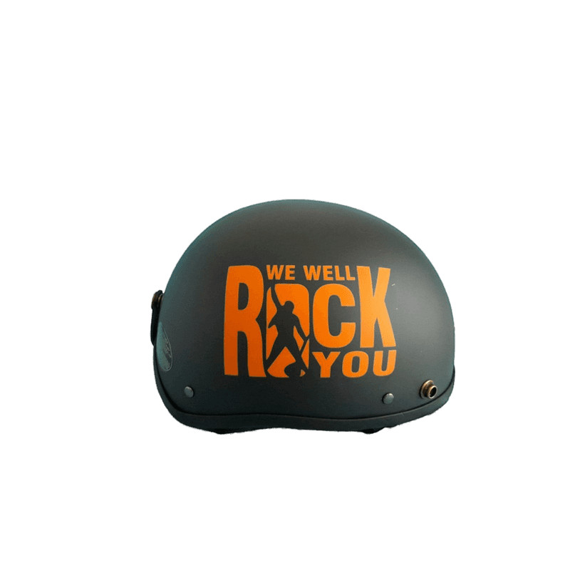 Mũ bảo hiểm nửa đầu SRT tem the Rock kèm kính chống bụi UV400/Kính phi công - Nón 1/2 đầu tem thời trang