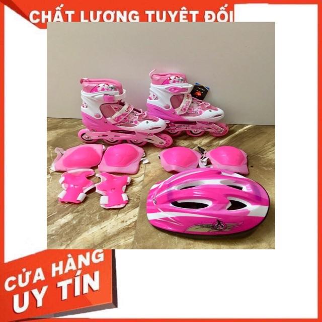 Giầy Trượt PaTin Full Bộ ( Mũ BH + Bó Gối Chân Tay ) Dành Cho Trẻ Em Đủ Màu Siêu Đẹp