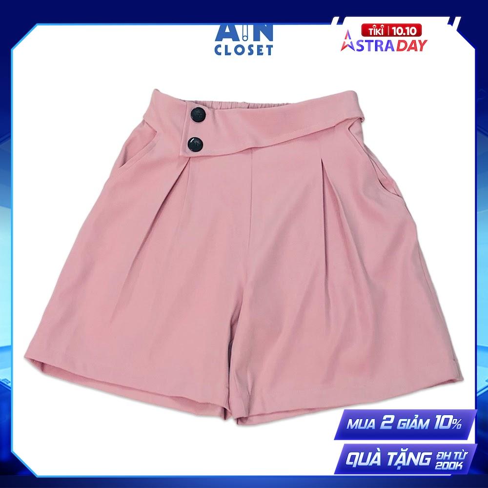 Quần đùi cho mẹ Hồng san hô chéo Hàn - AICDMEZFMTCL - AIN Closet