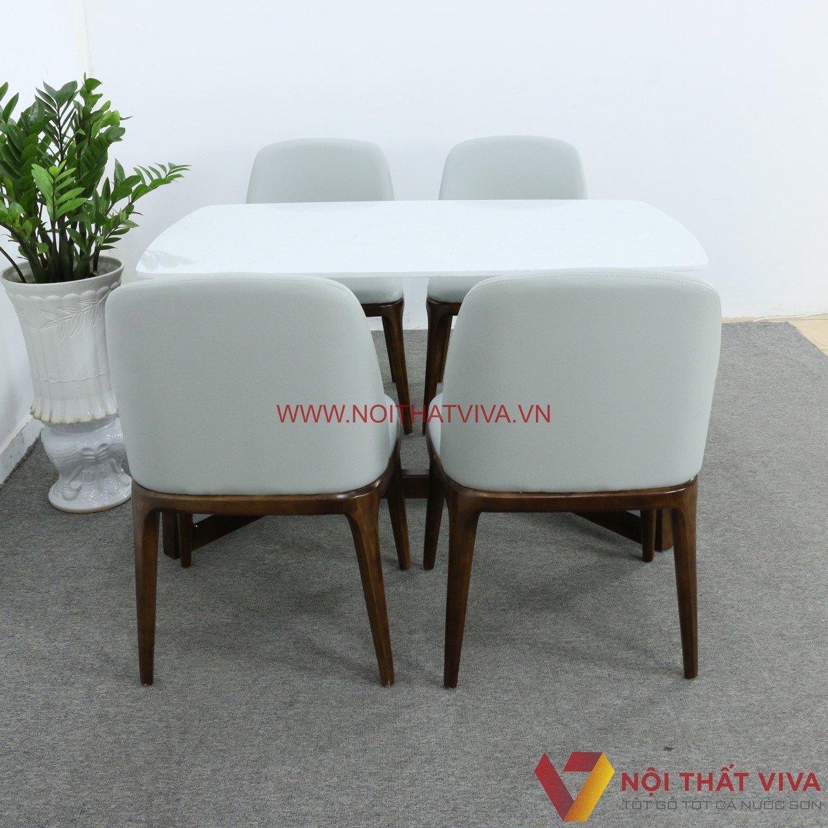Bộ Bàn Ăn Concorde Ghế Grace Gỗ Cao Su Mặt Đá Hoa Cương Cao Cấp Giá Rẻ