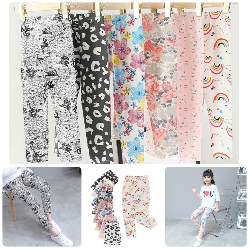 QT1 Size100-150 (12-30kg) Quần legging bé gái (Quần thun co giãn tốt) Thời trang trẻ Em hàng quảng châu