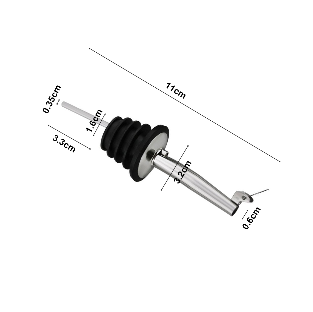 Combo 5 vòi rót rượu, dầu ăn đa năng Inox 304 DandiHome có nắp đậy