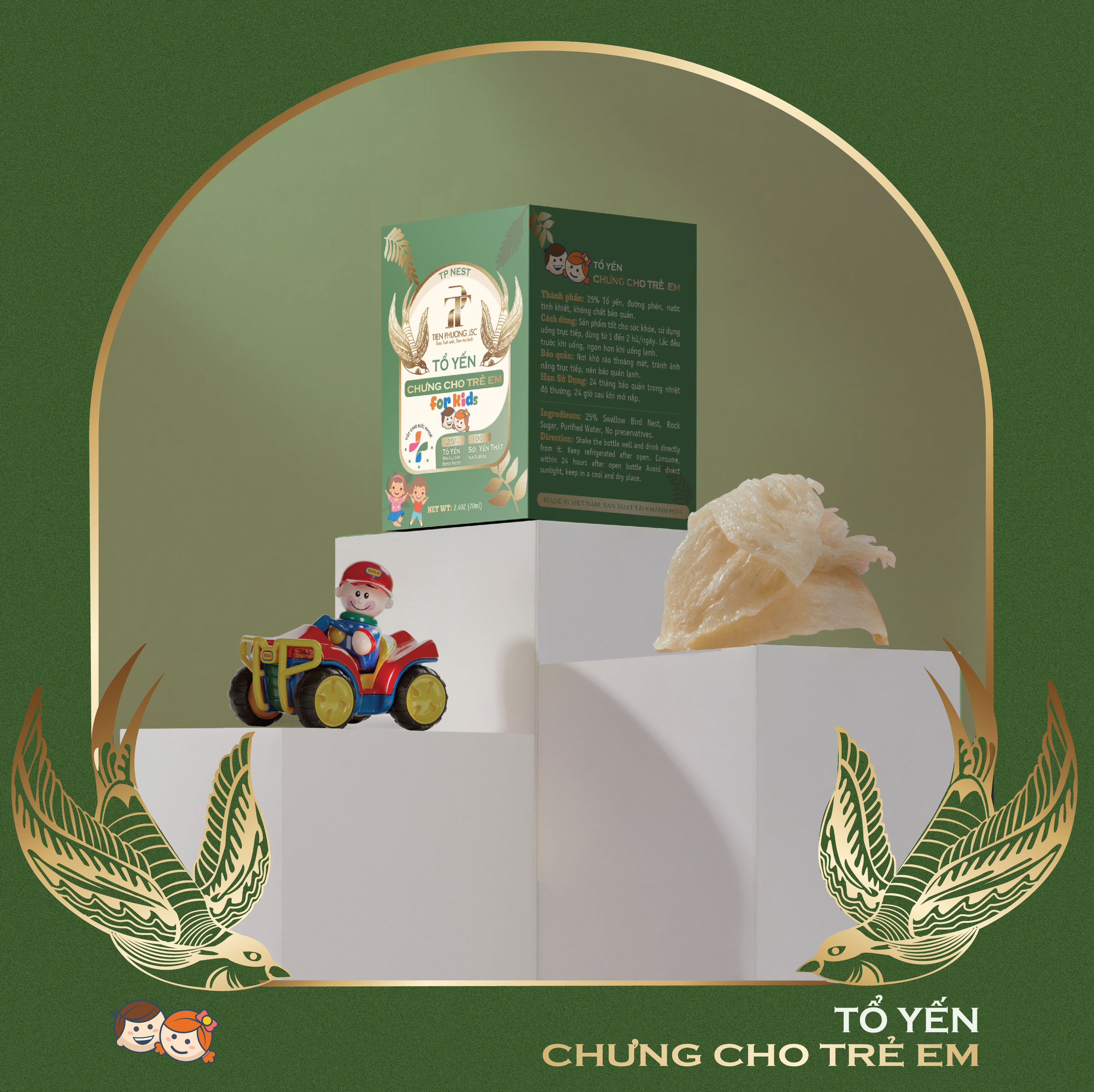 Tổ yến chưng cho trẻ em - Tiến Phương JSC (70 ml/hũ)