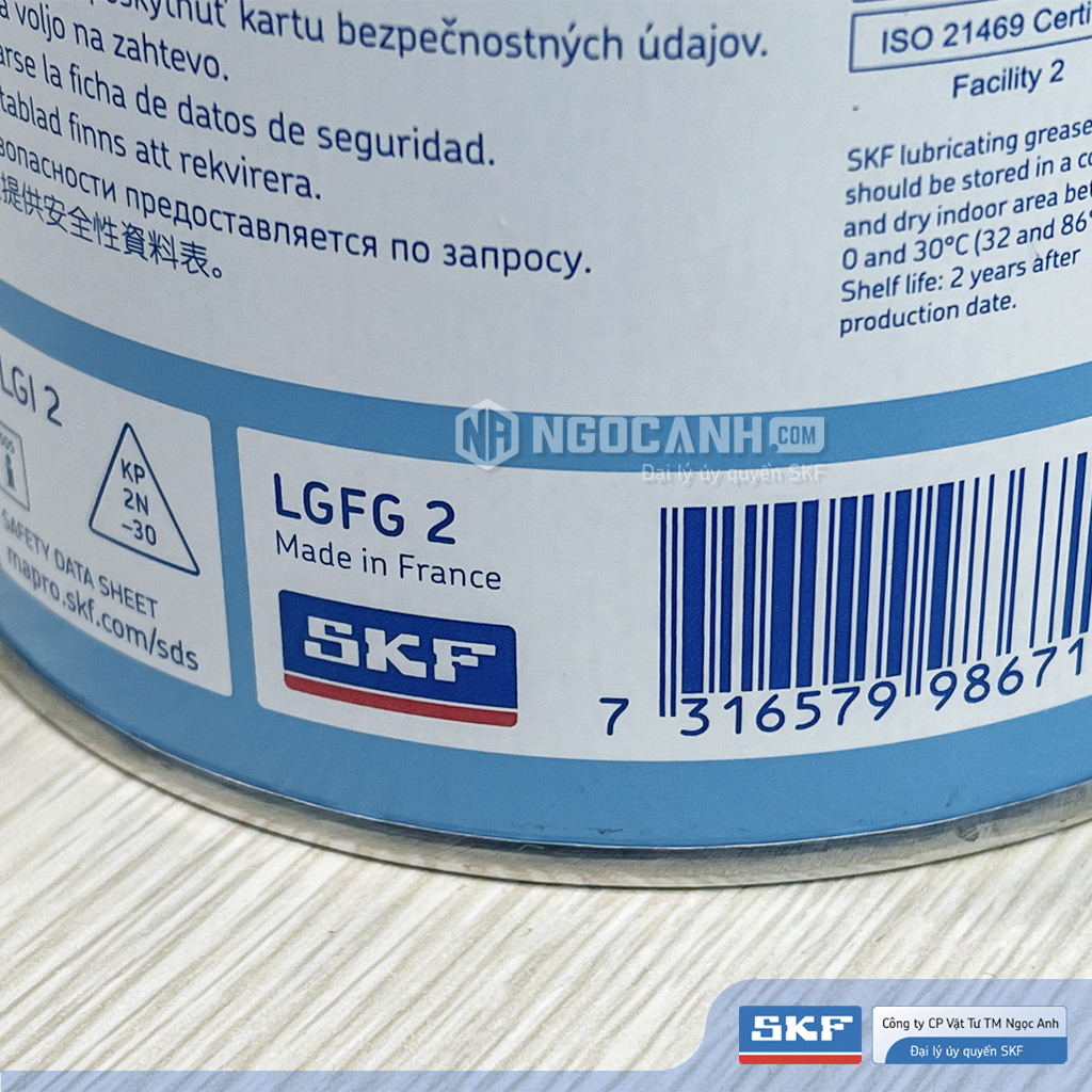 Mỡ bôi trơn dành cho ngành thực phẩm SKF LGFG 2/1