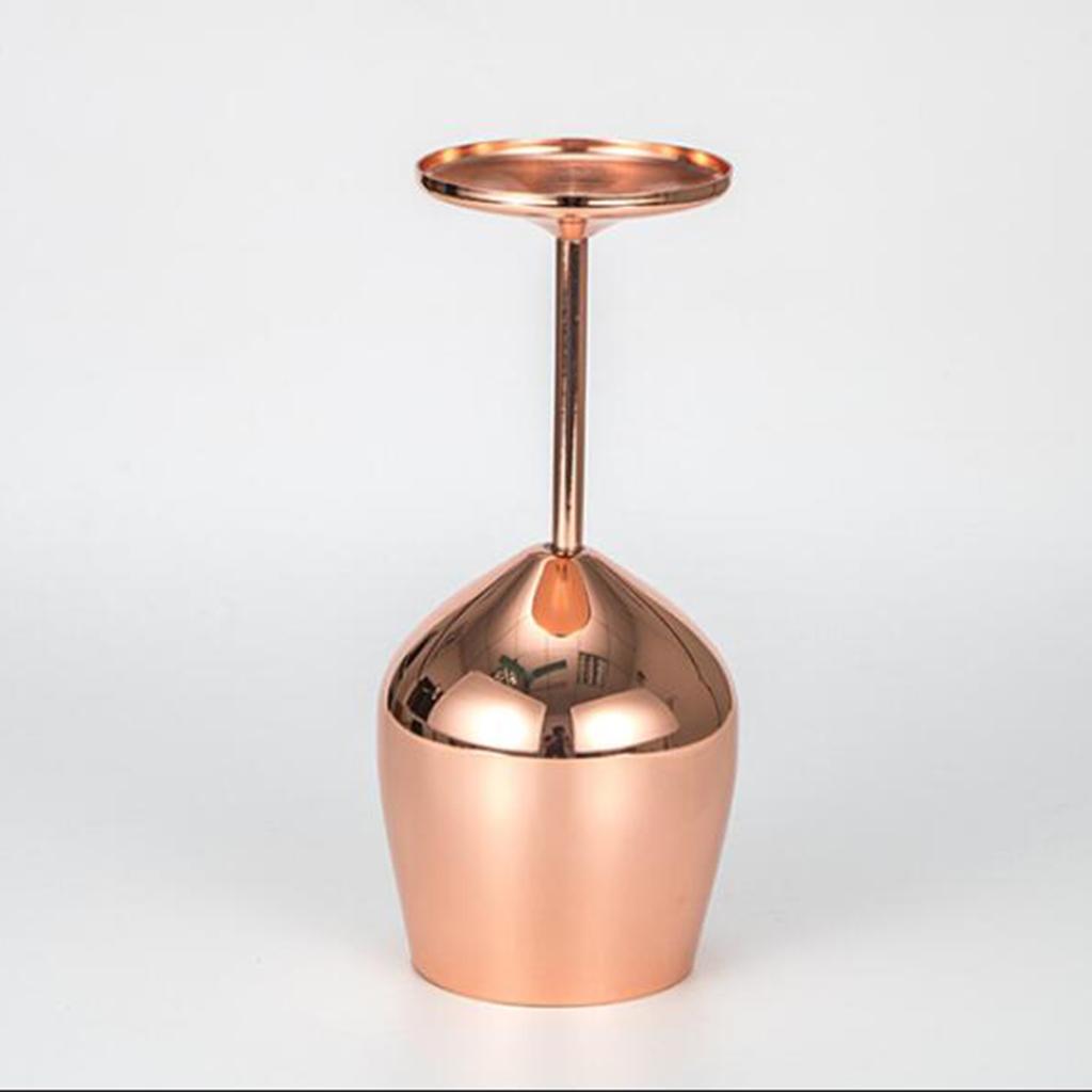 3Pcs Stainless Steel Wine Glasses Red Wine Goblets Champagne Bar Rose Gold