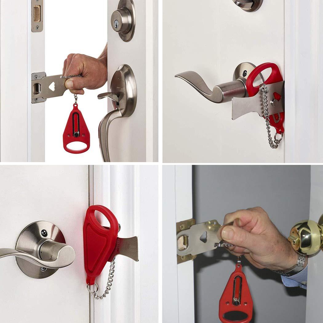Khóa cửa di động Khóa du lịch Khóa bảo mật và khóa an toàn an toàn cho người dân di dời tại nhà ở căn hộ nhà ở khách sạn Motel