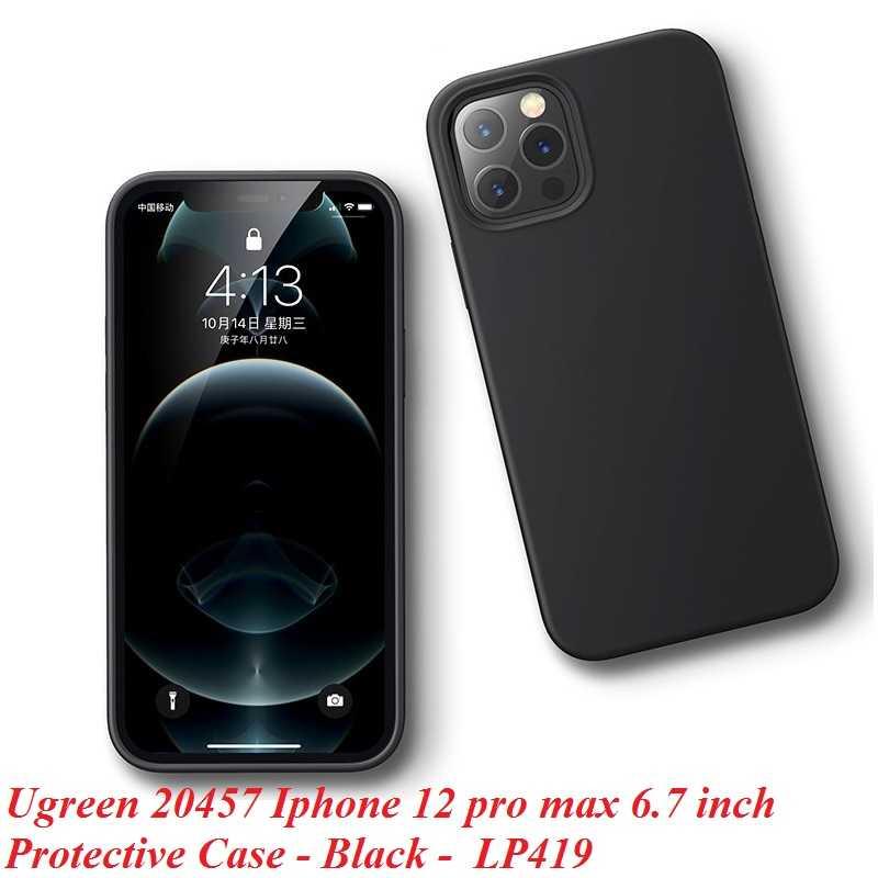 Ugreen UG20457LP417TK Iphone 12 Pro Max 6.7inch Màu Đen Ốp Lưng điện thoại Silicone - HÀNG CHÍNH HÃNG