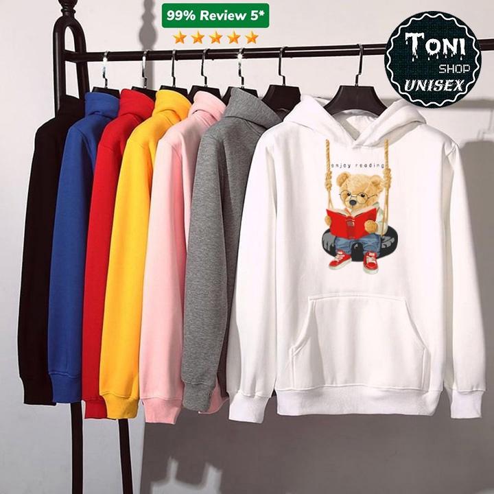 ÁO HOODIE NỈ BÔNG GẤU ĐU DÂY