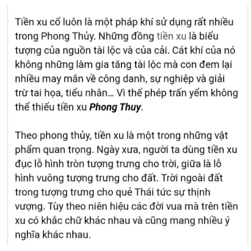 Đồng tiền xu đã thanh tẩy Vật phẩm phong thủy hút tài lộc