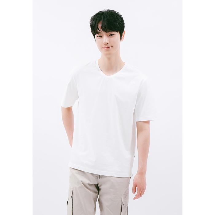 ÁO THUN TRƠN CỔ TIM NAM - BASIC PLUS V NECK T-SHIRT FOR MEN - LM21162001