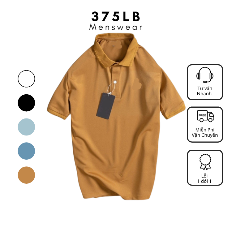 Áo PoLo Nam Ngắn Tay có cổ chất Cotton Pique chuẩn Form Regular Fit Cao Cấp