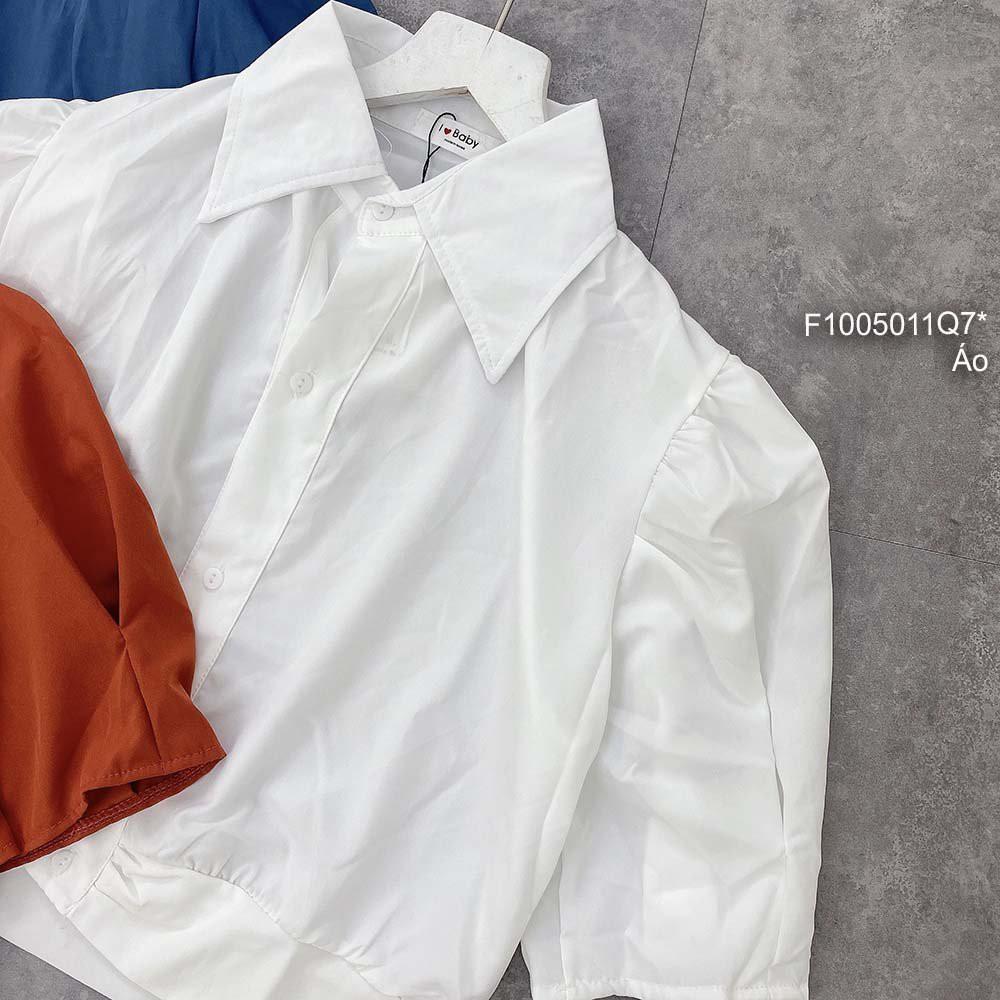 Áo sơ mi croptop tay ngắn!