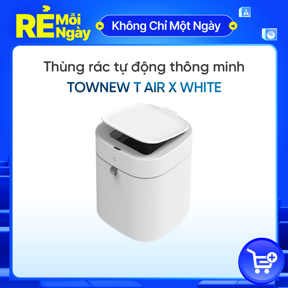 Thùng Rác Thông Minh TOWNEW T AIR X (WHITE) - Tự động đóng gói và ...