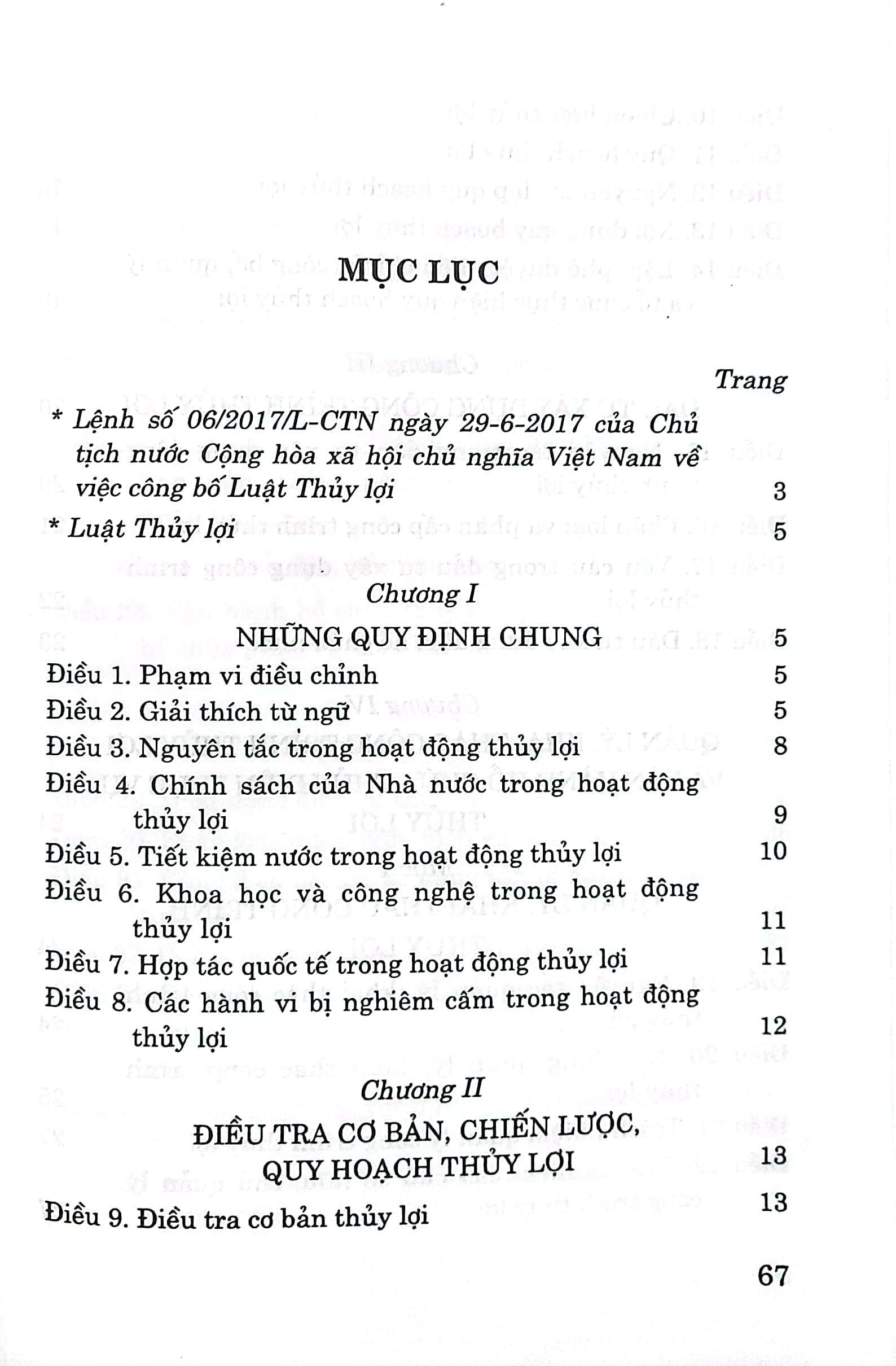 Luật Thủy lợi
