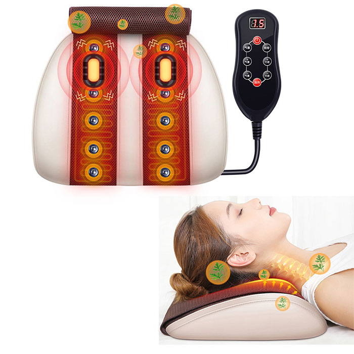 Máy (đệm) massage lưng cổ vai gáy đa năng YIJIA YJ-M3 - Rung, nóng và túi khí nâng giãn cột sống lưng và cổ