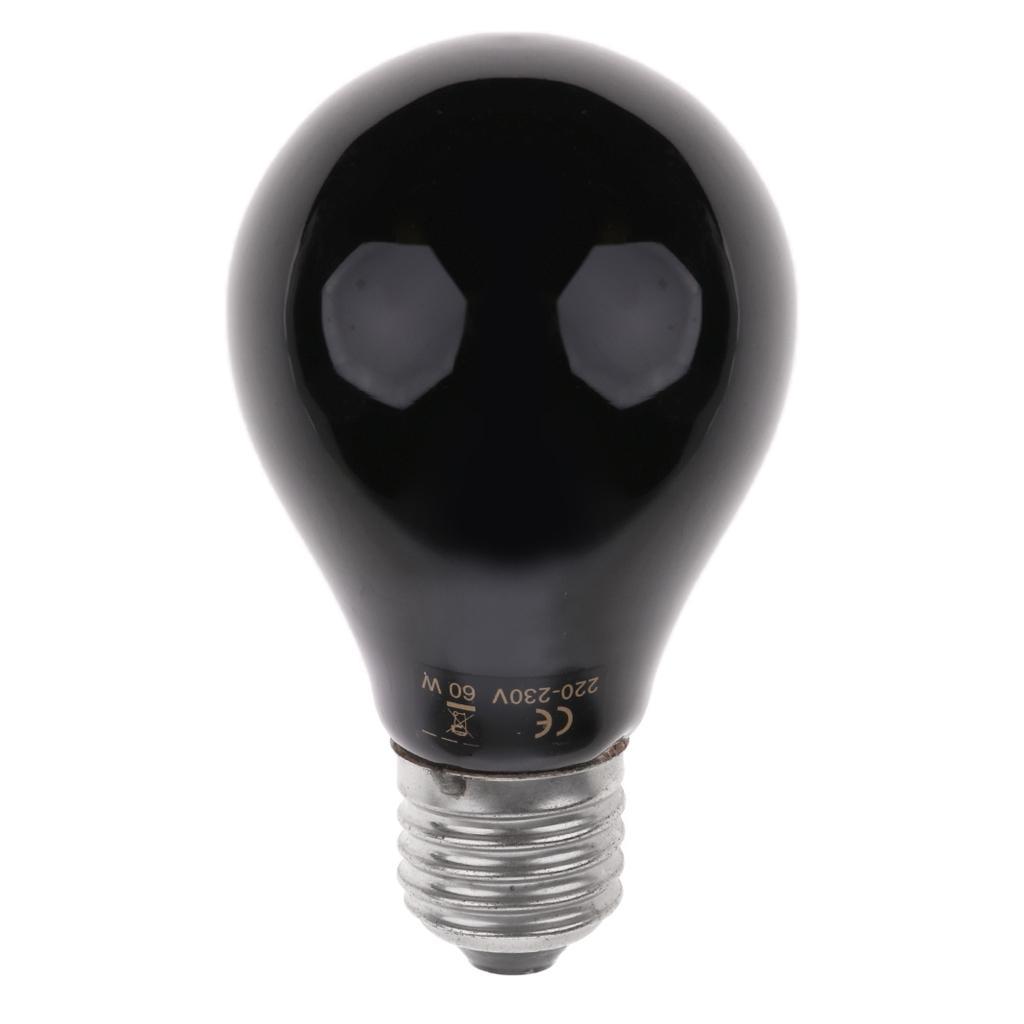 Glass Pet Heating Lamp Winter Heat Emitter Lamp Bulb E27 Black