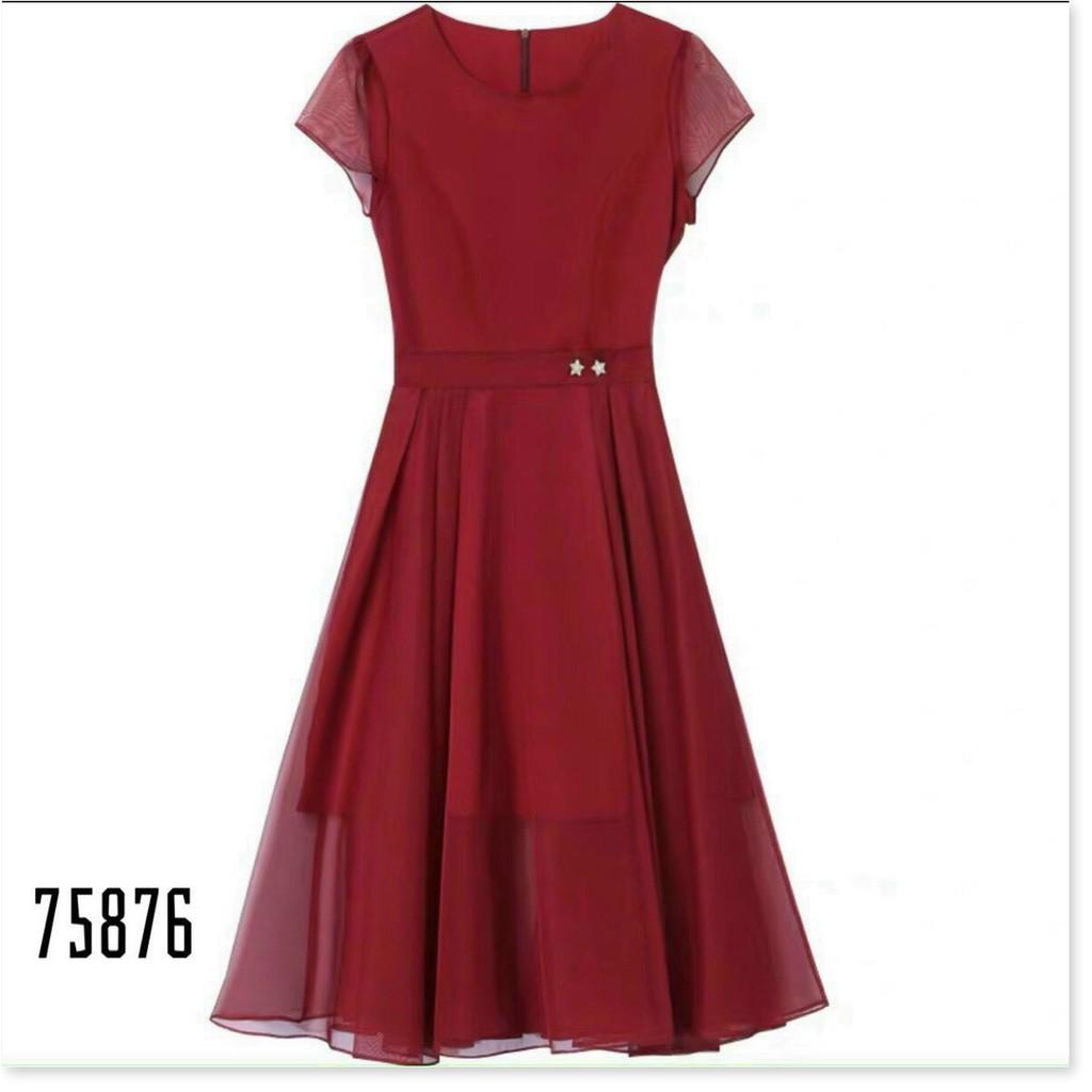 ĐẦM VOAN CHIFFON,CHẤT LIỆU VÃI THOÁNG MÁT,THIẾT KẾ HỌA TIẾT TRƠN NHƯNG KHÔNG KÉM PHẦN SANG TRỌNG LANA FASHION