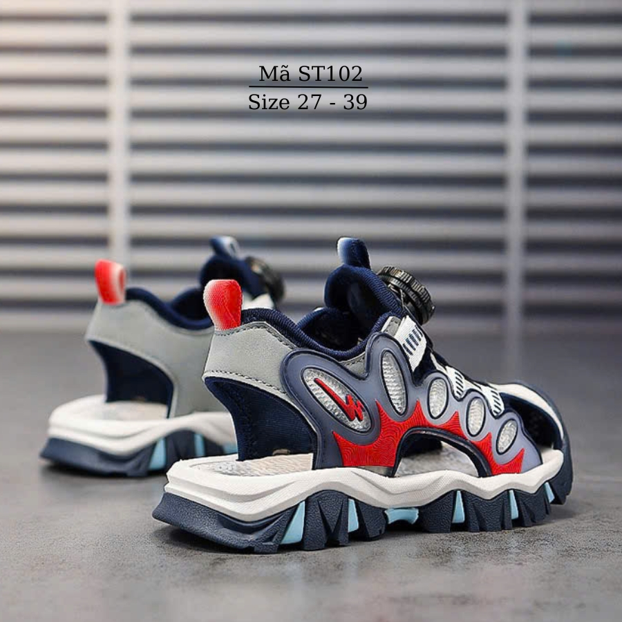 Sandal bít mũi bé trai 3 - 15 tuổi W.Kids dáng thể thao năng động cá tính đi học đi biển mùa hè ST102