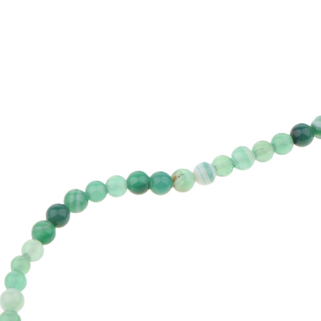 1 Strand Loose Beads Round Natural Stone Agate Beads DIY Crafts 4mm
