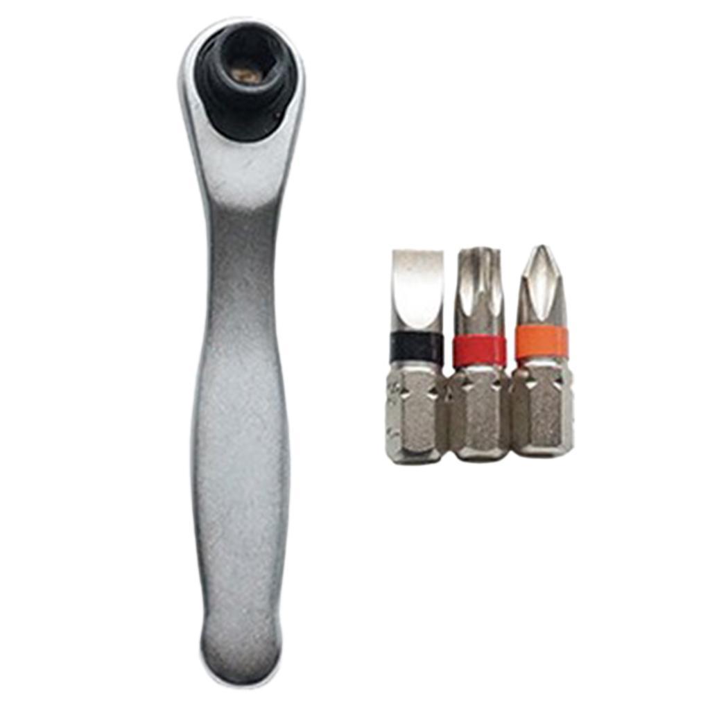 Mini Ratchet Wrench Set Drive. 1/4 inch 72 tooth Quick Release Ratchet Wrench. Adjustable Spanner Multifunctional Hand Tools