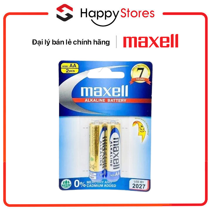 Pin Alkaline AA vỉ 2 viên MAXELL LR6(GD)2B - Hàng chính hãng