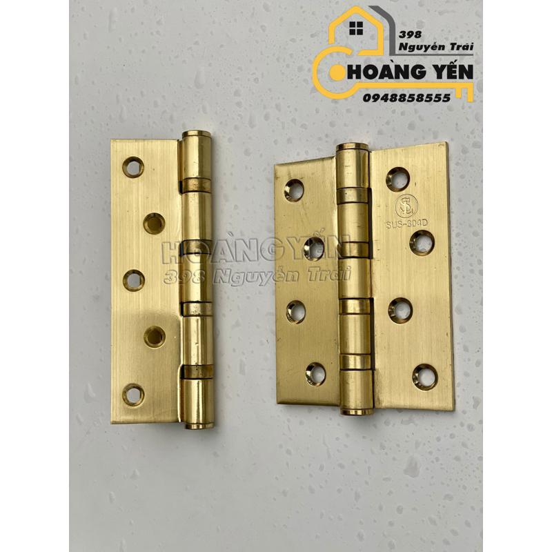 Bản lề lá 10cm & 13cm màu vàng, Bản lề mạ đồng, Bản lề cửa