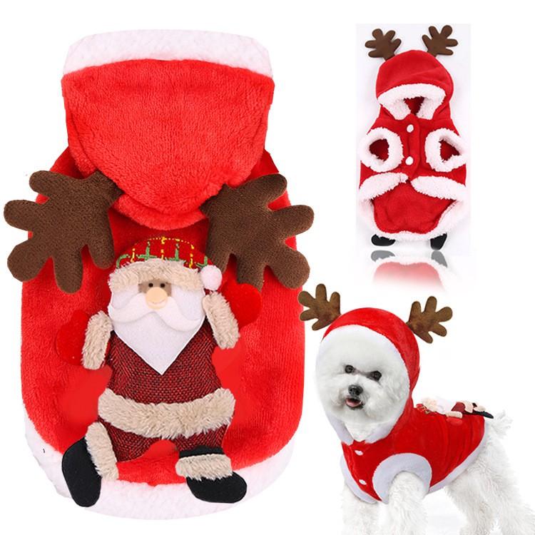 Áo noel cho chó mèo, áo nỉ lông cho chó 10kg