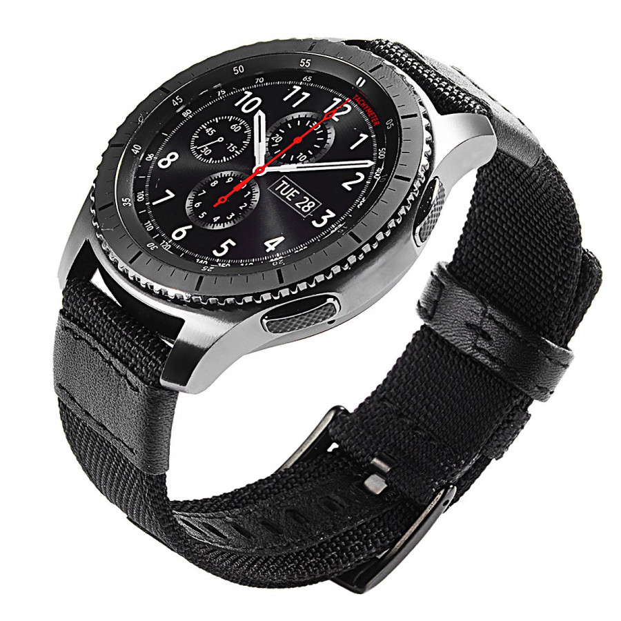 Dây đồng hồ 22mm vải da cho đồng hồ Galaxy Watch 46mm, Gear S3 và tất cả các loại đồng hồ dùng dây chuẩn cỡ 22mm