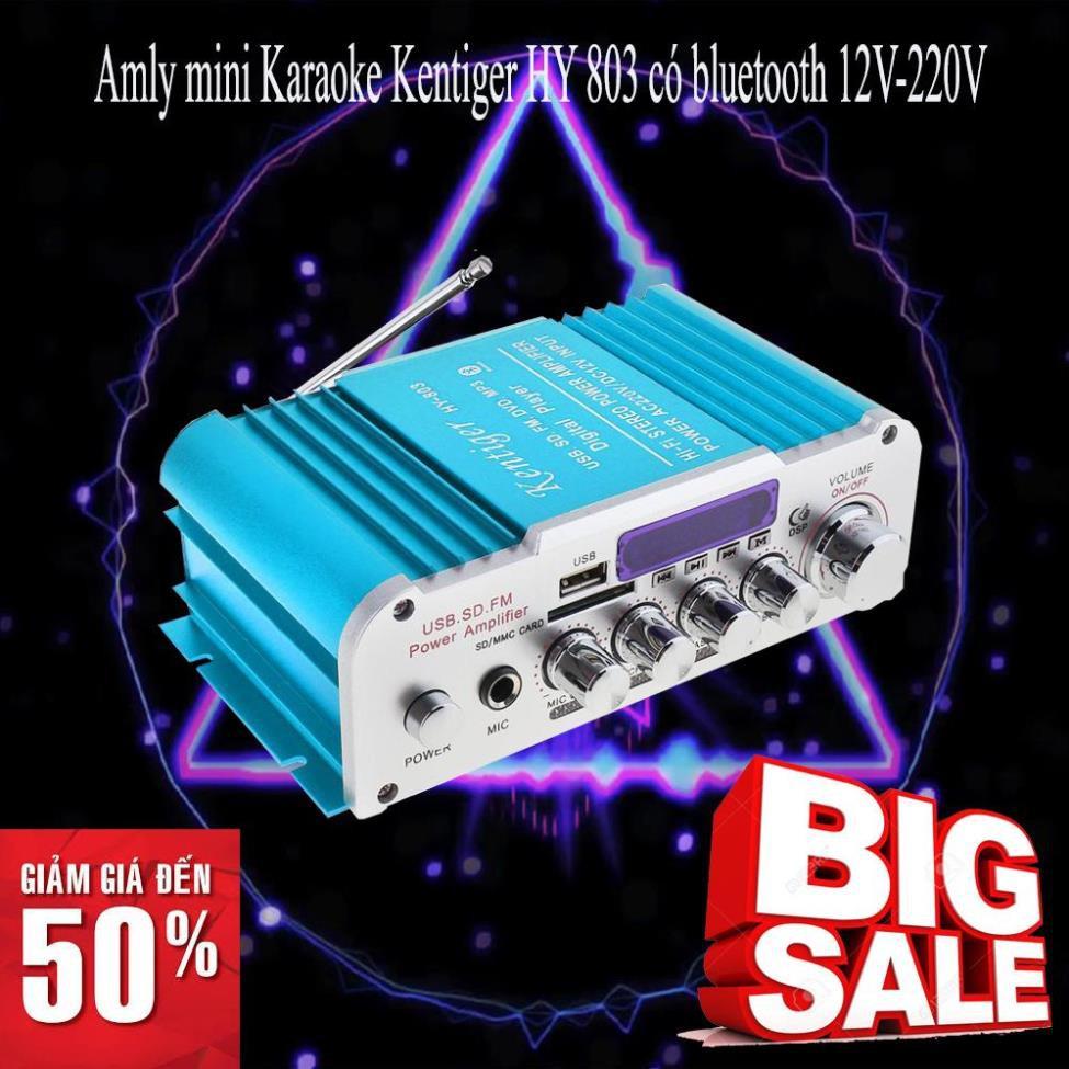 Amply kết nối Bluetooth cao cấp nhập khẩu, Amply mini cao cấp Amly mini Karaoke Kentiger HY 803 z