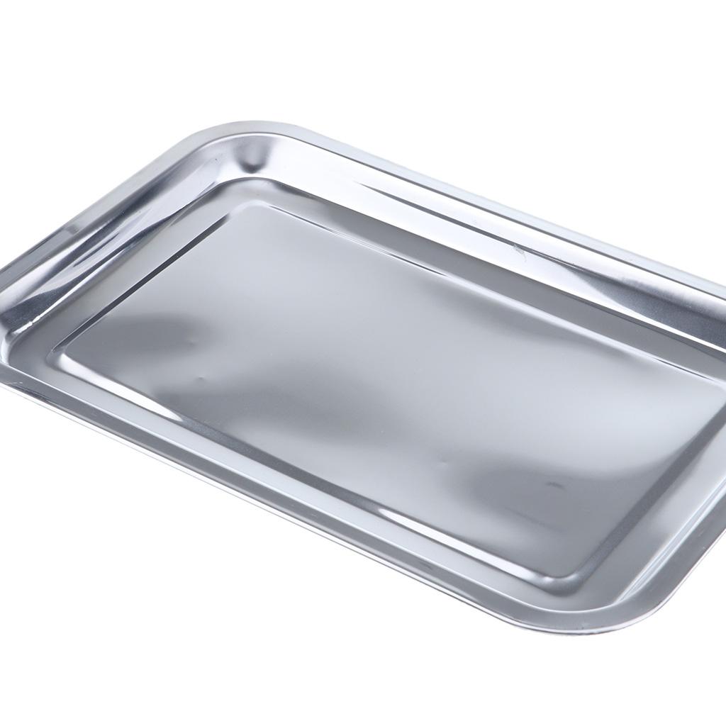 Steel Tableware Dish Plate Food Organizer Tray Pan