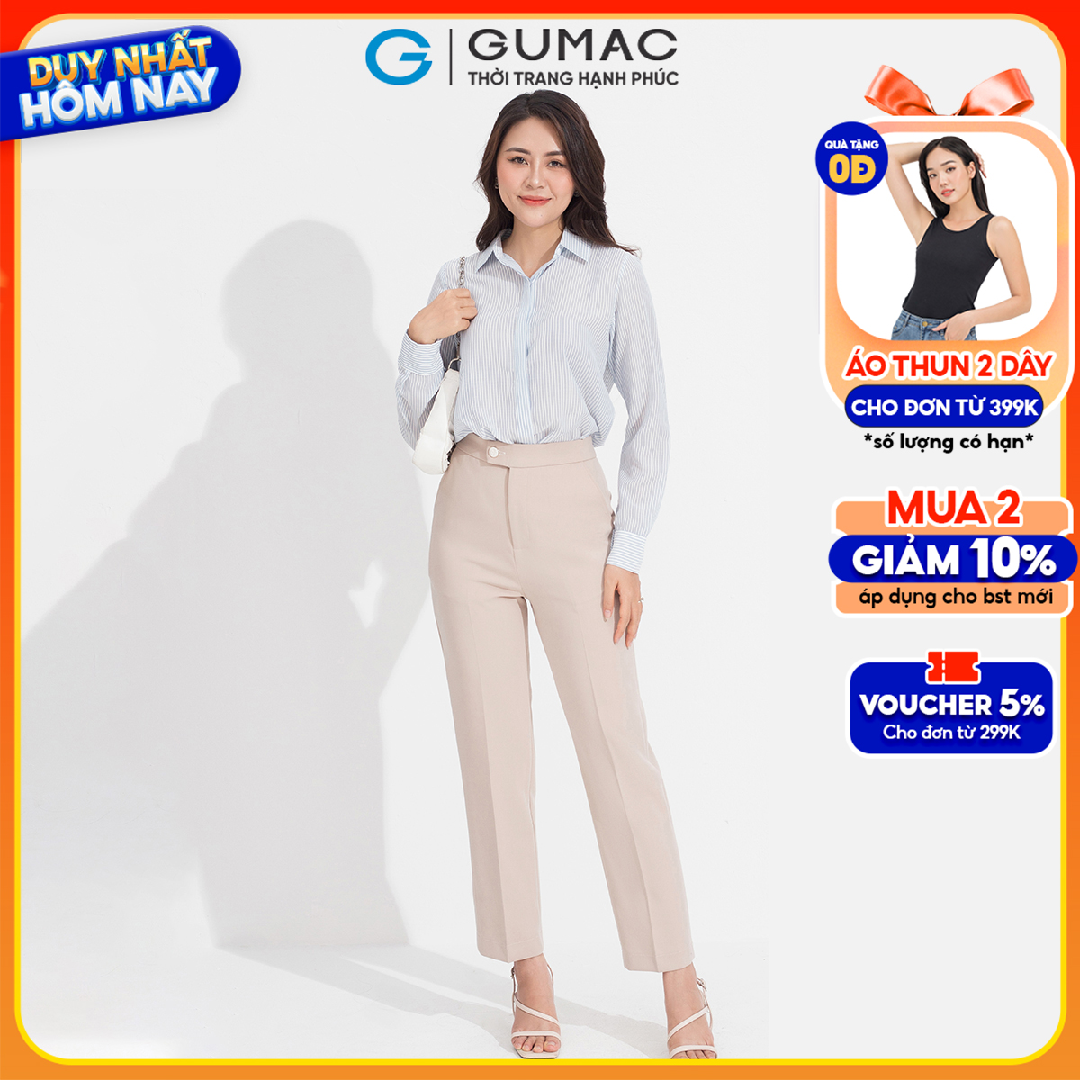 Quần tây cơ bản GUMAC QD05026