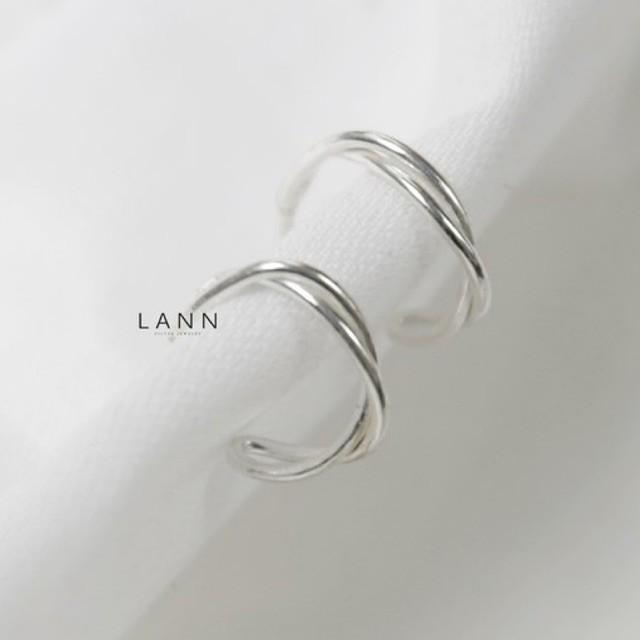 Khuyên xoắn đôi S925 LANN