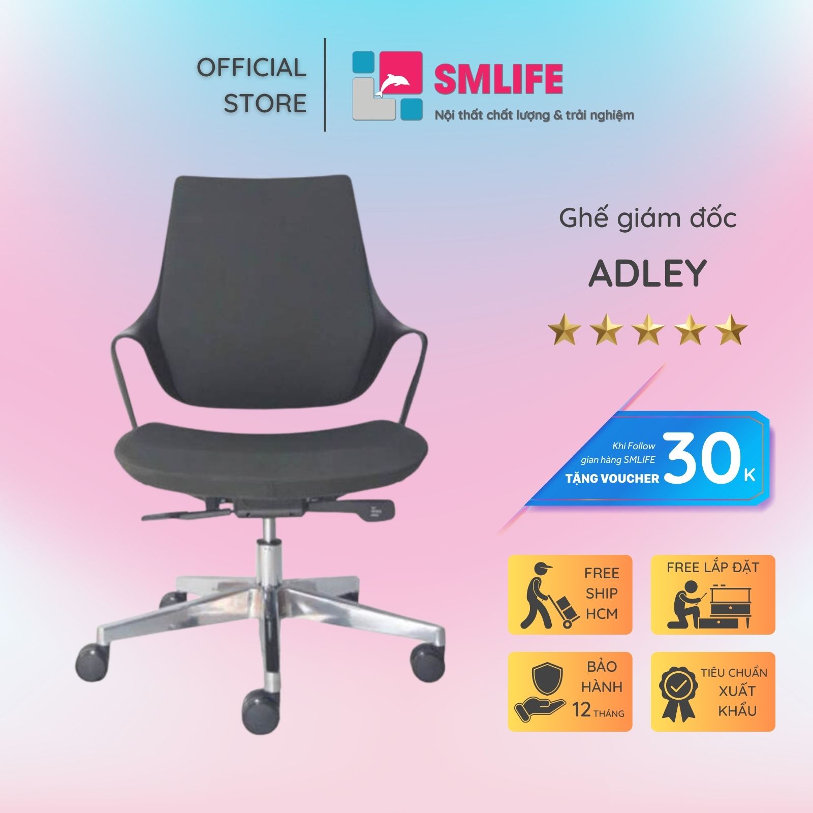 Ghế giám đốc cao cấp SMLIFE Adley