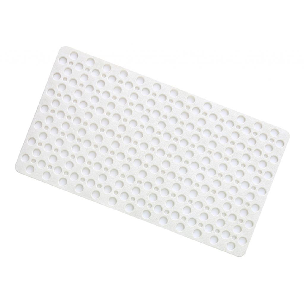 Non-slip Bathroom Shower Bath Mat Suction Cup Bathtub Mat 30x17inch White