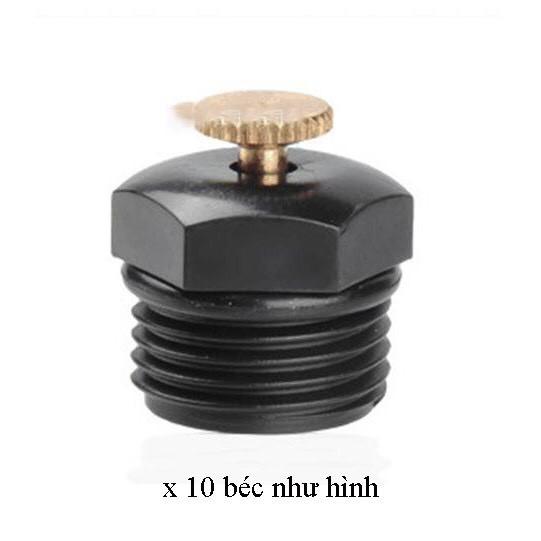 Bộ 10 béc phun mưa chỉnh lưu lượng hình cánh quạt ren ngoài 21mm