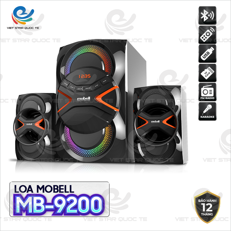 Loa Bluetooth Vi Tính Mobell MB-9200, Có Remote, Âm Thanh Cực Chất - Hàng Chính Hãng