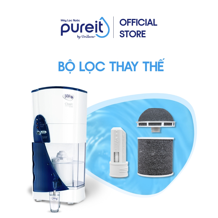 Máy lọc nước Pureit Classic + Bộ lọc đầy đủ thay thế máy lọc nước 3000L và Màng lọc cặn - Hàng chính hãng
