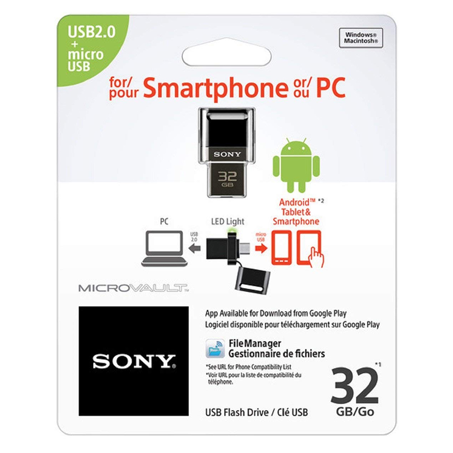 Thẻ Nhớ USB SONY USM32SA3/B2 E 32GB - Hàng Nhập Khẩu