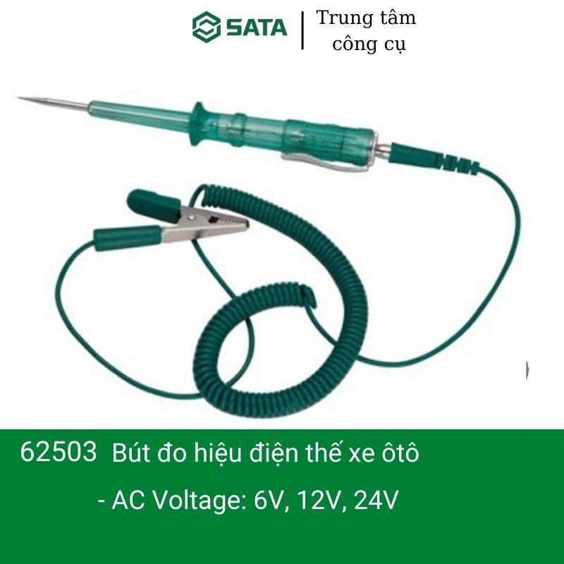 Bút Thử Điện 6v 12v 24v Cho Xe Hơi Sata 62503, Bút đo hiệu điện thế xe ô tô- Hàng chính hãng