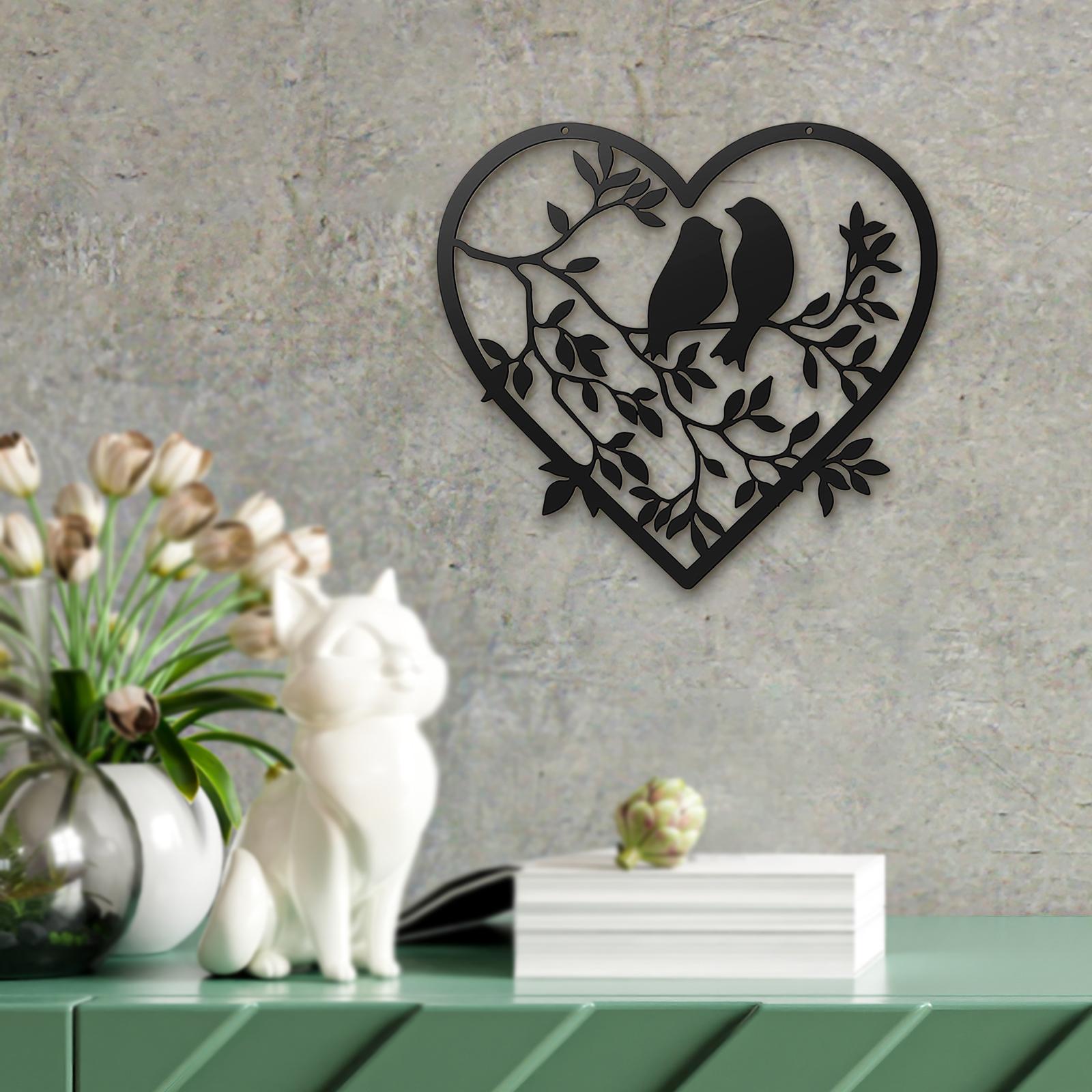 Decorative Metal Wall Art, Hollow    Wall Silhouette for Bedroom Restaurant Housewarming Office Gift